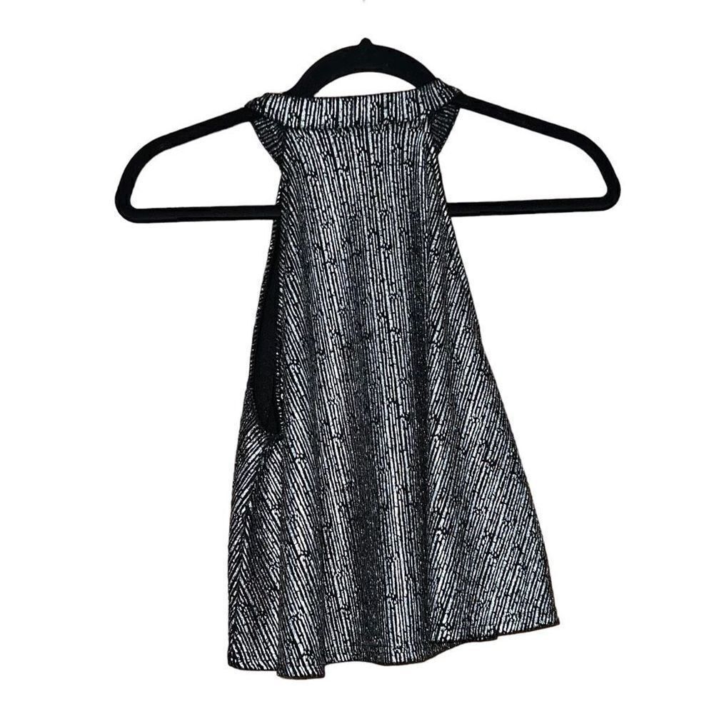 STELLA LUCE Silver And Black Blouse Size Large - Picture 2 of 4